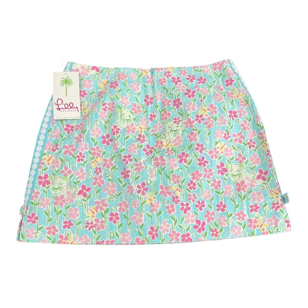 Lilly Pulitzer Kimilyn Skort Wave Blue Floral Tiger, Size 8 NWT - Picture 5 of 7